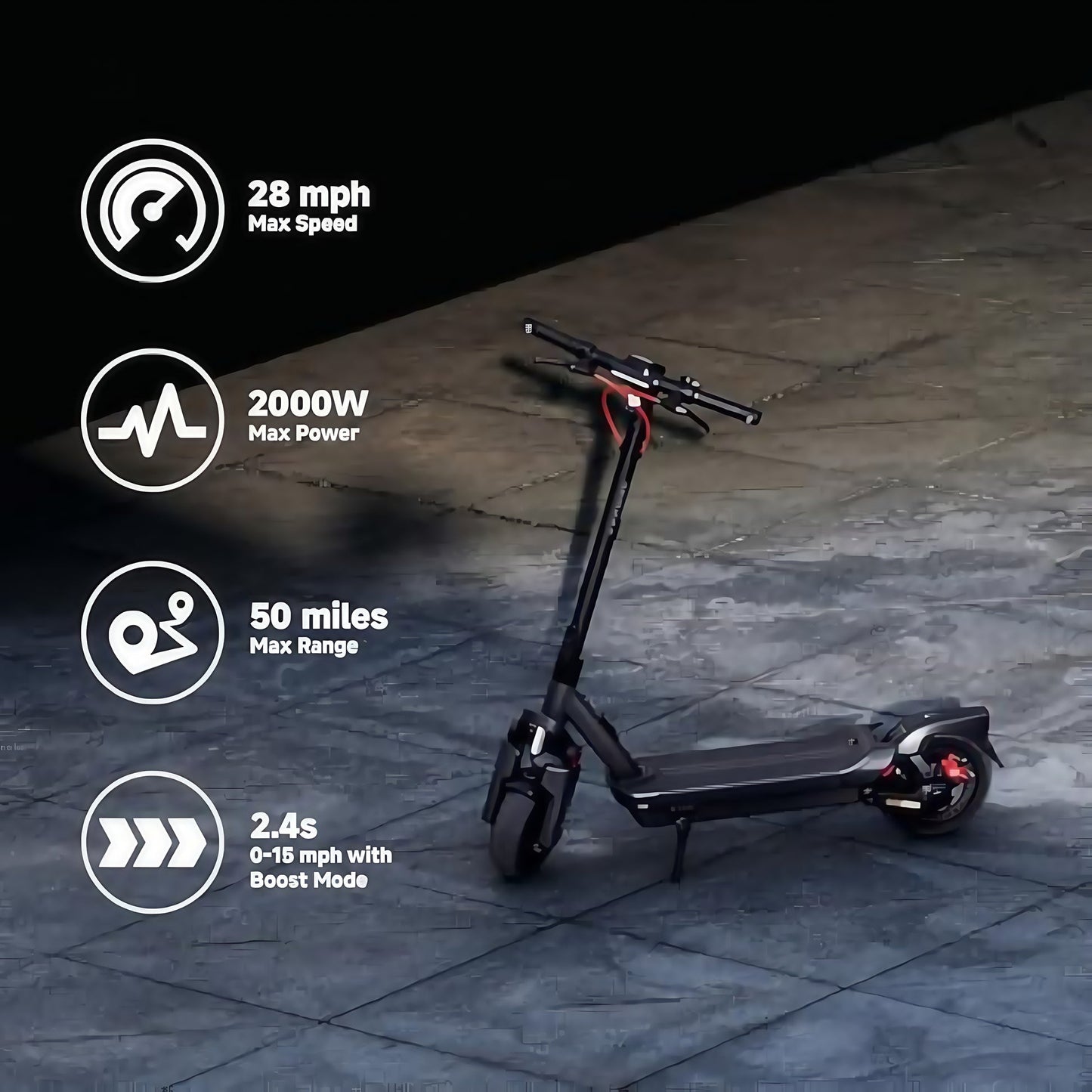 Ninebot E2 Pro Electric Scooter: Long Range Battery, One-Step Folding, Bright Headlight & LED